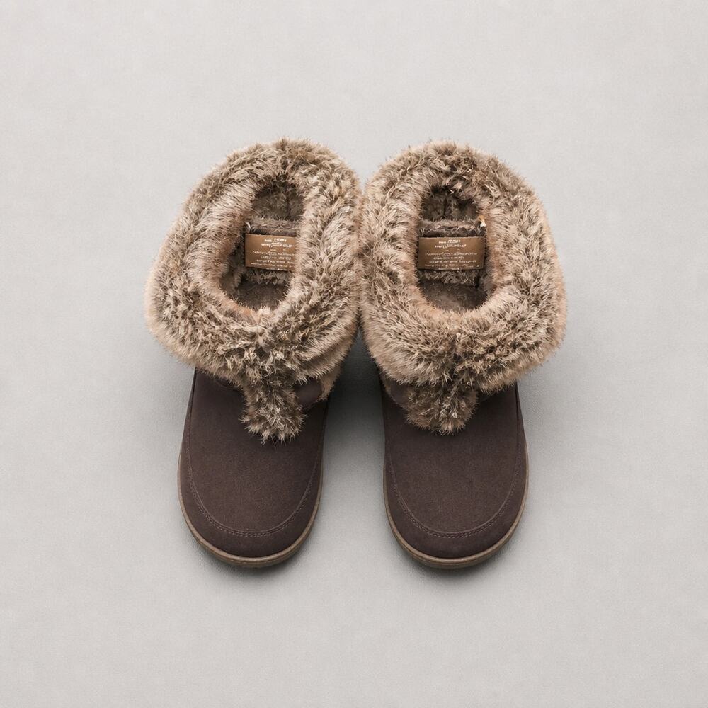 White Mountain Forest Suede Faux Fur Winter Boots Brown Womens Size 8M Mid-Calf